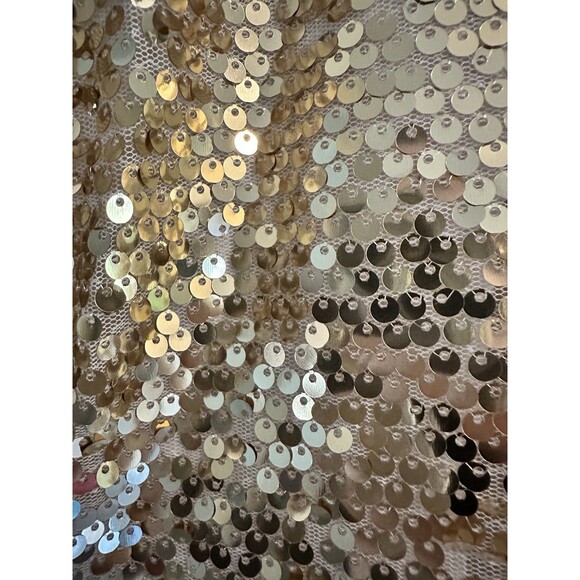 Sequin Jogger Pants Womens Large Gold Joggers Genie Pants Lined Elastic Waist - Picture 5 of 5